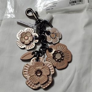 Coach Crystal Tea Rose Mix Bag Charm